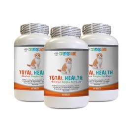 Cats Teeth Care - CAT Total Health Formula - Hair Skin Teeth Eye Urinary Health - Immune Boost - cat Vitamin b Supplement - 3 Bottles (180 Tablets)