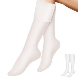 Operitacx Feuchtigkeitsspendende Gelsocken: Lotionssocken Für Die Nacht Kniehohe Spa-Fußbehandlung Für Trockene Rissige Füße – Männer Und Frauen – Langes Schlauchdesign