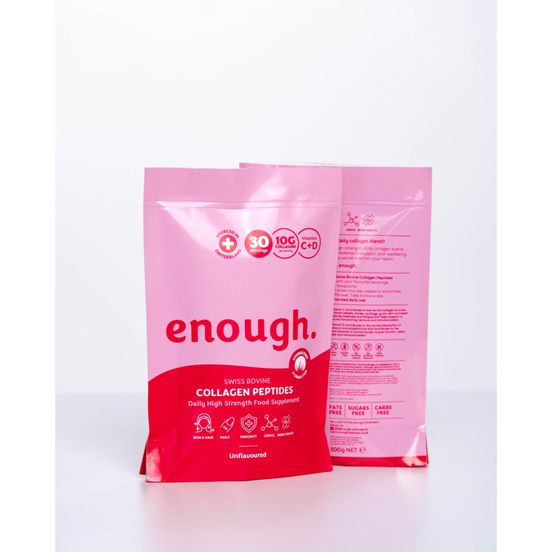 enough. Swiss Bovine Collagen Peptides 300g - Grass-Fed Bovine Collagen