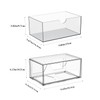 IceFun 4 Pack Large Stackable Storage Drawers,Acrylic Bathroom Kitchen Cabinet