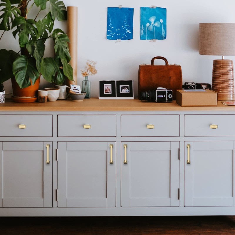 9BUILD 10 Pack Gold Drawer Knobs Cabinet Knobs Cupboard Knobs