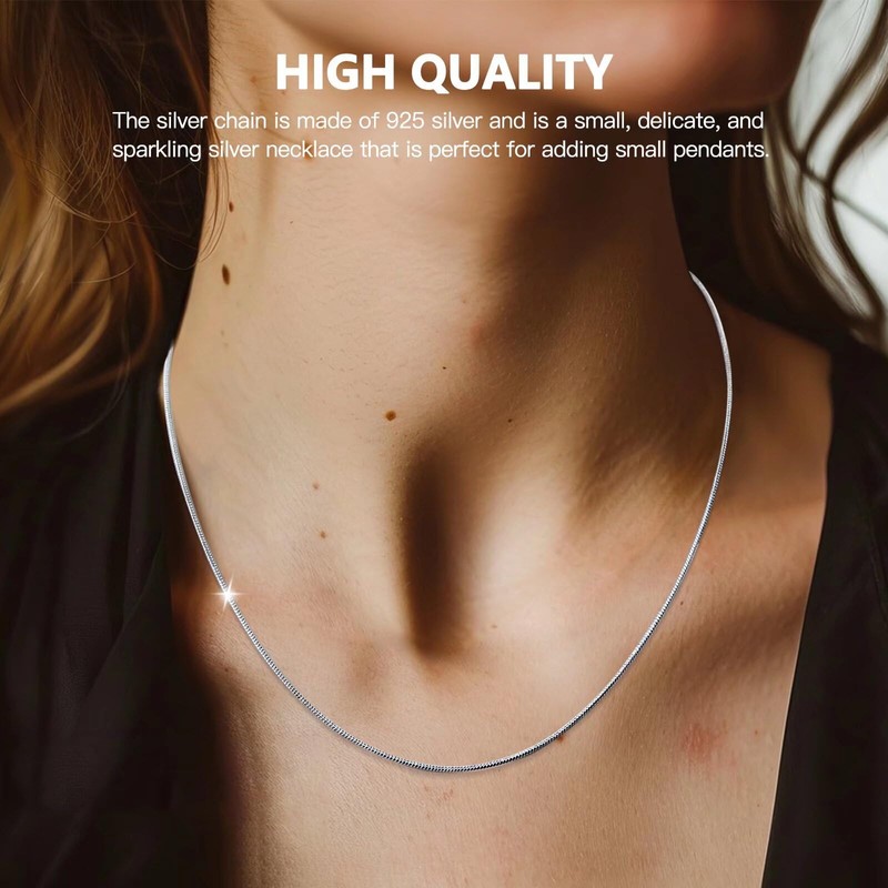 Weistiy 10 Pack Necklace Chain 925 Sterling Silver Necklace Snake