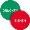PVC Sticker Door Sign Press and Pull (Single) Diameter 9.5