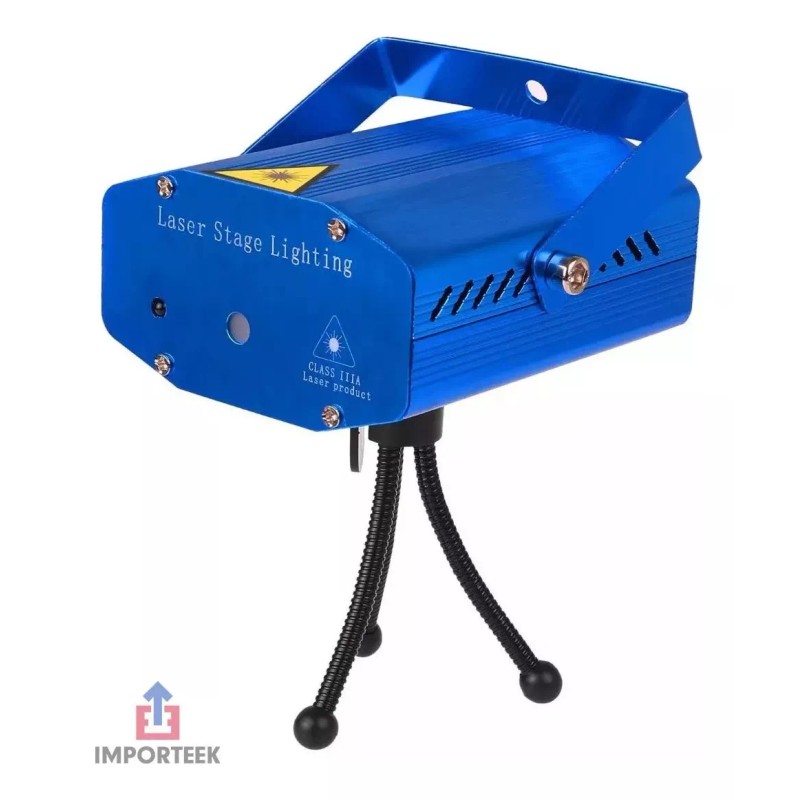 Importeek 3pz Proyector Laser Luz Led Audioritmico Color Figuras +