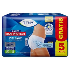 TENA Pants Maxi Protect, ropa interior desechable para incontinencia, grande, 10 piezas + 5 piezas gratis