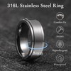 King Will 316L Stainless Steel Spinner Weding Ring for Men
