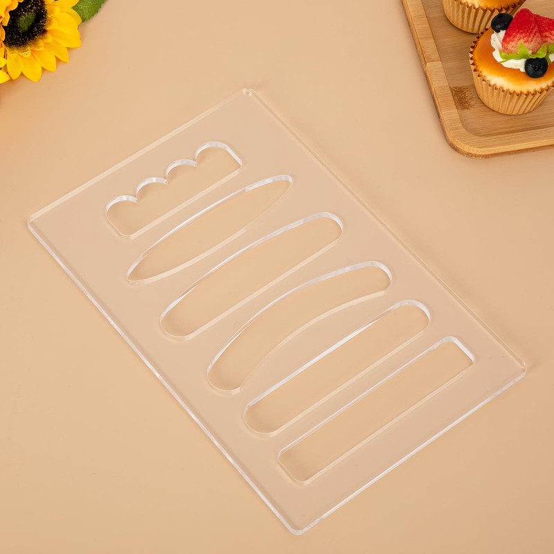 Moorovgi 6 in 1 Charcuterie Board Handle Template,Acrylic Grab Handle