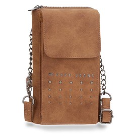 Pepe Jeans Holly Shoulder Bag Small Brown 11 x 20 x 4 cm Faux Leather, brown, One Size, Small Crossbody Bag