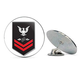 NYC Jewelers Navy Rank Aviation Electronics Technician Second Class (Oval Stars Naval SSI) Metal 0.75" Lapel Hat Pin Tie Tack Pinback