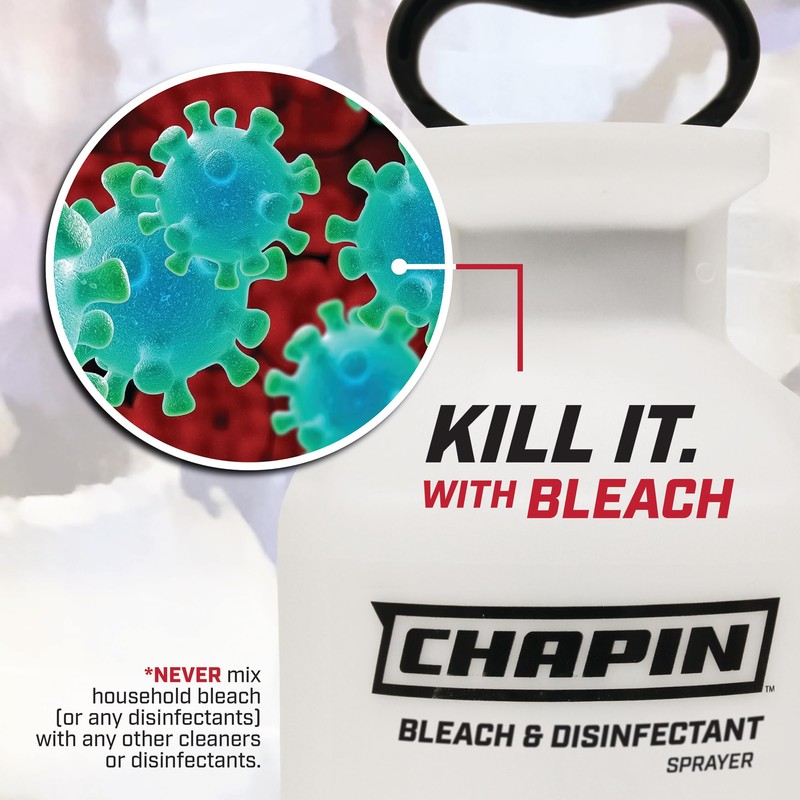 Chapin 20075 Disinfectant Bleach Sprayer, 1 Gallon, Made in The