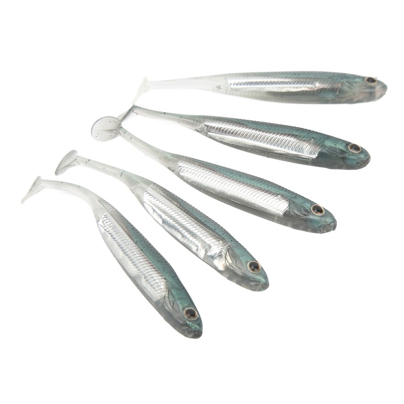 5Pcs Simulated Soft Fish Bait 3D Eyes Environmentally Friendly Silicone