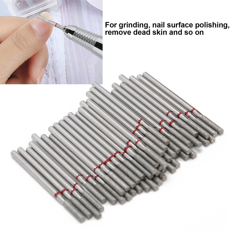 50pcs Inverted Cone Shape Nail Polishing Grinding Head Nail Art