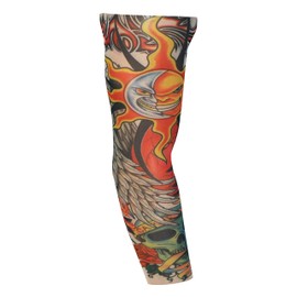 Fake Tattoo Adults Arm Sleeve Evil Sun and Moon (T18)