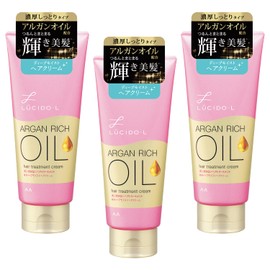 LUCIDO-L Oil Treatment #Deep Moist Hair Cream, Up to the Tips, Gathering 5.3 oz (150 g) x 3 Bottles