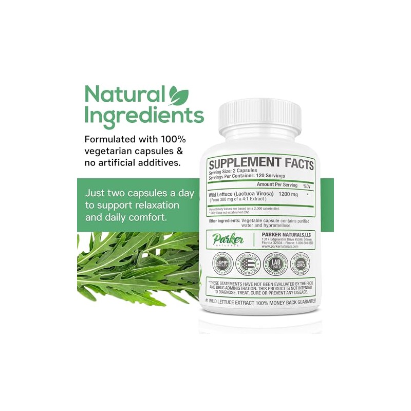 Parker Naturals Extracto Lechuga Silvestre Suplemento