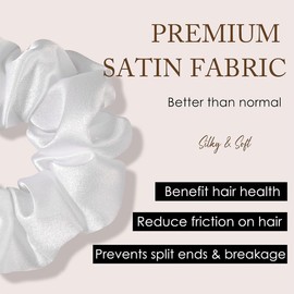 6 Pieces Satin Hair Ties for Women Hair, Soft Elastic Hair Bands, Colorful Ponytail Holders for Women, Silky Hair Accessories for Women