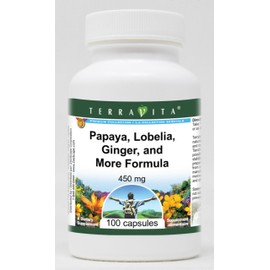Papaya, Lobelia, Ginger, and More Formula - 450 mg (100 Capsules, ZIN: 512465)