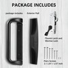 House Guard Black Patio Door Handle Set with Mortise Lock,Suitable