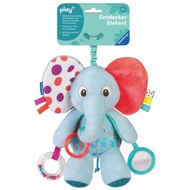 Ravensburger 4855 play+ Explorer Elephant, Cuddly Toy with Many Play Effects, for Home and Travel, Baby Toy from 0 Months