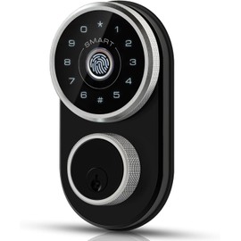 Keyless Entry Door Lock,Fingerprint Door Smart Lock,Keypad Deadbolt Lock for Front Door with 2 Keys,Inductive Touch Screen Keyboard Keyless Smart Deadbolt,Easy to Install