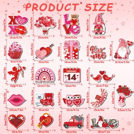JULMELON Valentine's Day Decorations Magnets, 22pcs Valentines Day Decor Car Magnetic Stickers for Valentine's Day Wedding Party Cruise Door Refrigerator Decorations Accessories (Classic Style)