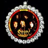 STYX BAND COME SAIL AWAY SET OF TWO RHINESTONES KEYCHAINS