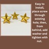 Star Metal Knob, Knob Home Decor Drawer Pull (Gold)