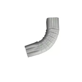 Unbranded 2"x3" Corrugated A Style Aluminum Gutter Downspout Elbow With 75º Bend - White