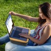 Mayjoy Bamboo Lap Desk with Storage, Cover Removable Lap Desk