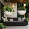 LA JOLIE MUSE Large Hanging Planters for Outdoor Plants -