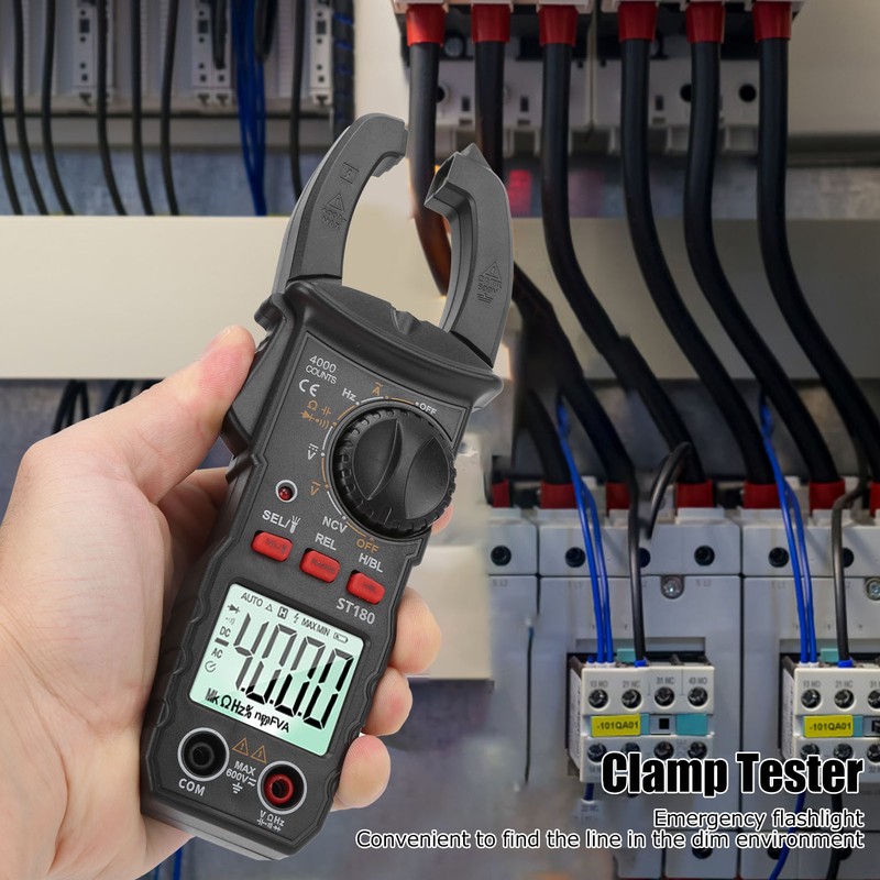 ST180 Digital Clamp Multimeter AC/DC Voltage Meter Automatic Clamp Tester