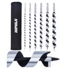 HIPULX 12" Auger Drill Bit Set for Wood, 6Pcs 1/4"