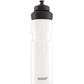 SIGG - Sports Water Bottle White - With 3-Stage Sports Cap - Made in Switzerland - Leakproof - Lightweight - Metal - BPA Free - 25 Oz