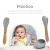 Raganet, Juego de Platos y Cubiertos para Bebé de Silicona,