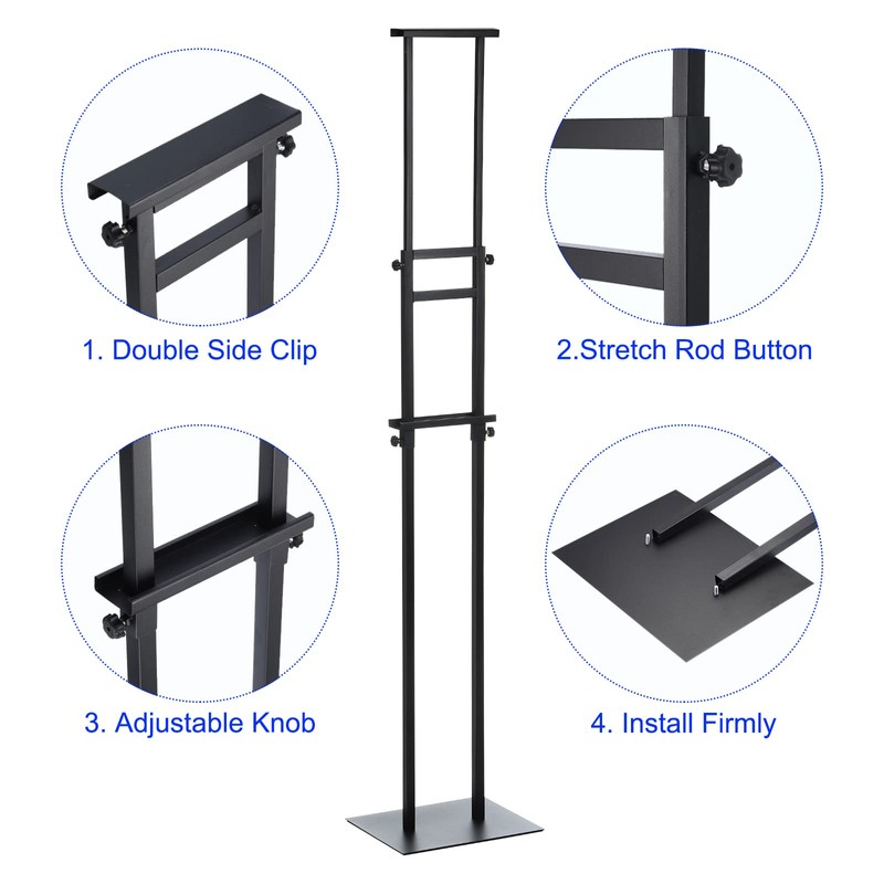 PATIKIL Up to 79" Poster Stand, Double-Sided Easel Stand with