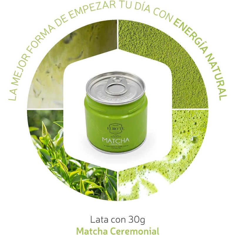 EURO TE- Té Verde Matcha Japonés Ceremonial - lata 30