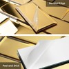 Diflart Peel and Stick Mirror Backsplash, Gold, 3x6 Inch, Beveled