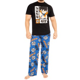 Dragon Ball Z Pyjamas | Goku Men’s Pyjamas | Short Sleeve Mens PJs | Black Small