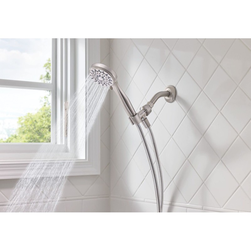 Moen 20091SRN 5-Setting Hand Held Brushed Nickel Spot Resist Shower