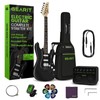 Canyon Series 39” Electric Guitar Starter Kit:_Shadow Black