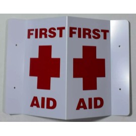 BUILDINGSIGNS.COM First AID 3D Projection Sign/FIRE Hose Hallway Sign (White....- -REF24-1027