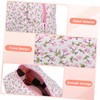 Healeved Floral Makeup Organizer Bag Portable Toiletry Case Zipper Closure