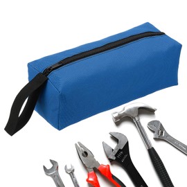 sourcing map Zipper Utility Tool Bag 10.2x4x3.3 Inch, Blue