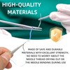 30 Pieces Nylon 3.0 Sutures, Training Threads with Curved Needles,