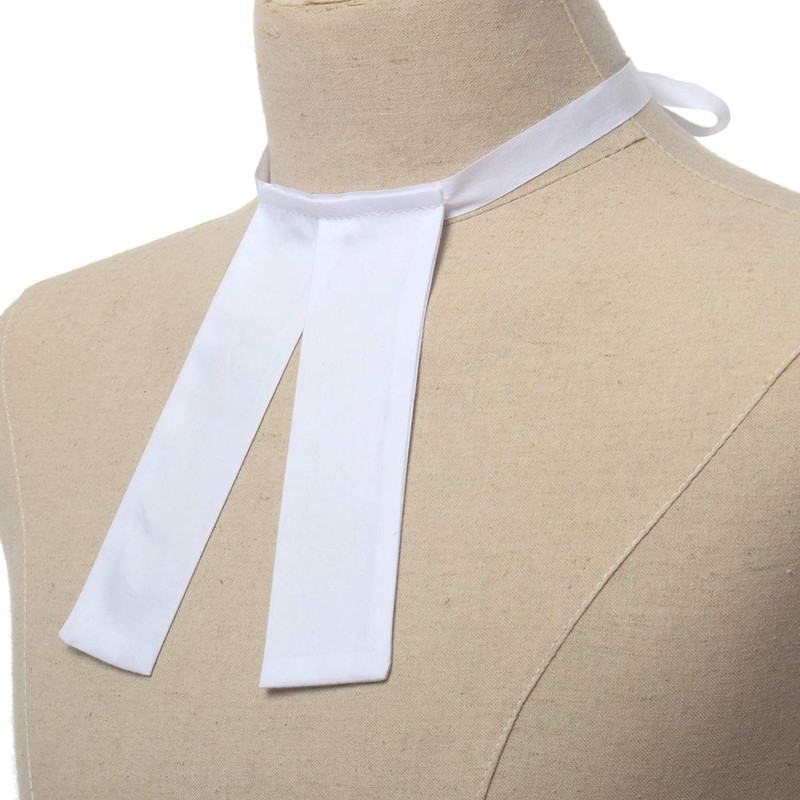 Blessing Simple Lawyer Band Collar Court Ties White