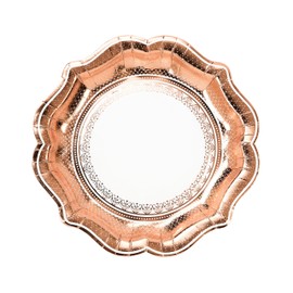 Talking Tables Rose Gold Party Decorations | Rose Gold Paper Plates | White And Rose Gold Plates | Great For Wedding, Bridal Shower, Christmas And Birthday Decorations | Medium