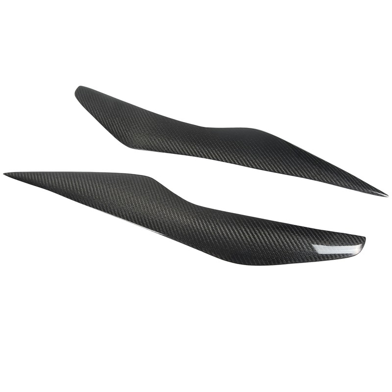 Front Headlight Eyelid Carbon Fiber Headlight Eyebrow Cover Replacement for