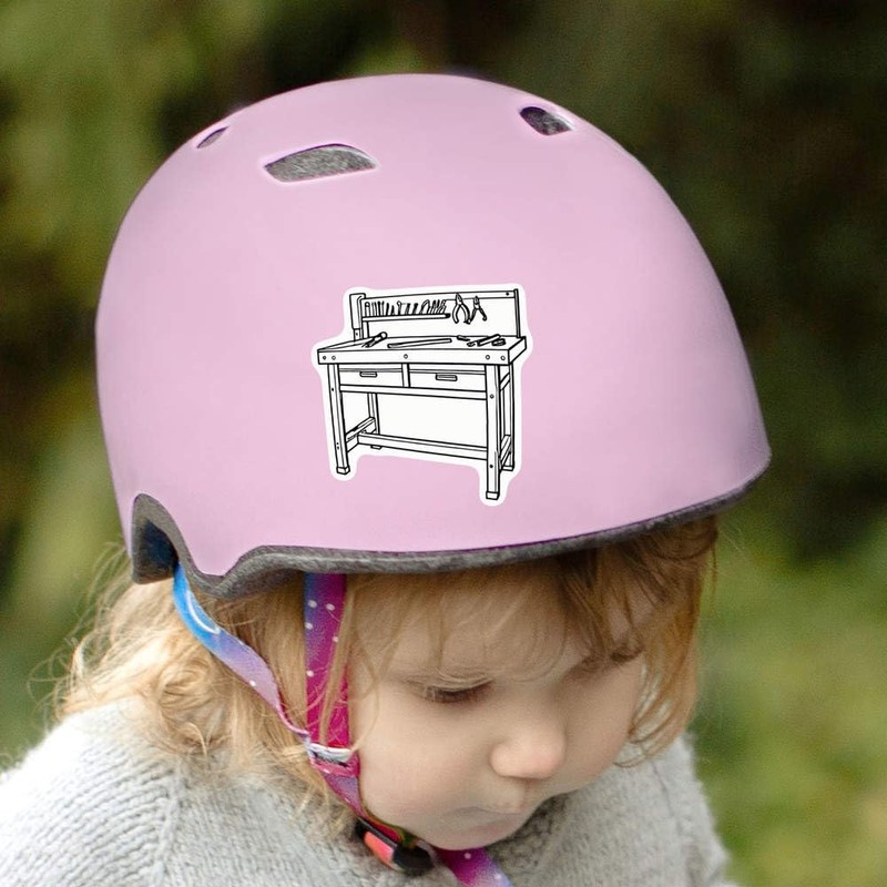 Medium 100mm 'Tools Workbench' Permanent Sticker Decal for Cars/Windows/Bins/Walls etc