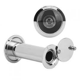 Haofy Door Viewer Wide Angle 220 Degrees, 1 Piece Peephole of the Door Viewer with Privacy Screen, Door Viewer Peephole Security Spy for Door Thickness 55 mm - 90 mm, Drill Hole Diameter 16 mm, for