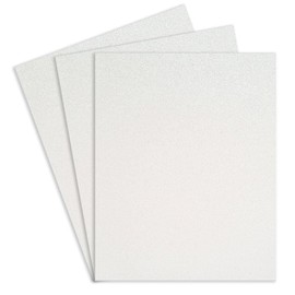 Barrilito Foamy carta con diamantina en color blanco, 1 paquete con 10 hojas. FCG017